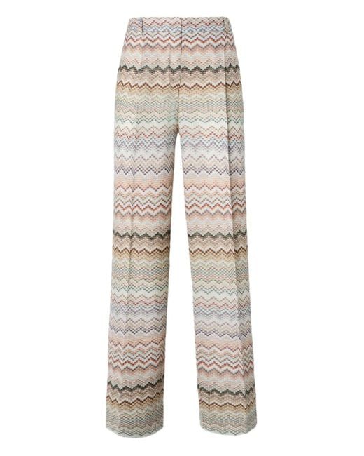 Missoni Gray Zigzag-Pattern Trousers