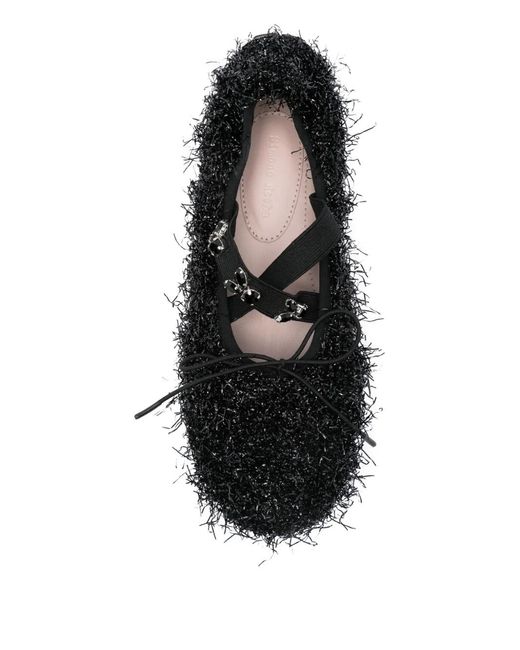 Simone Rocha Black Ballerinas Mit Rüschen