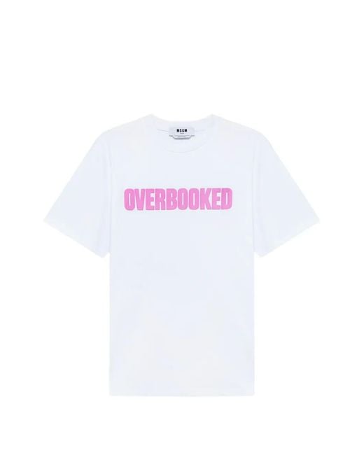Camiseta Con Eslogan Estampado MSGM de hombre de color White