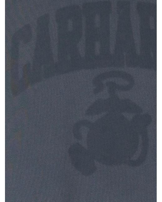 Carhartt Blue Logo-Print Crew-Neck Sweatshirt for men