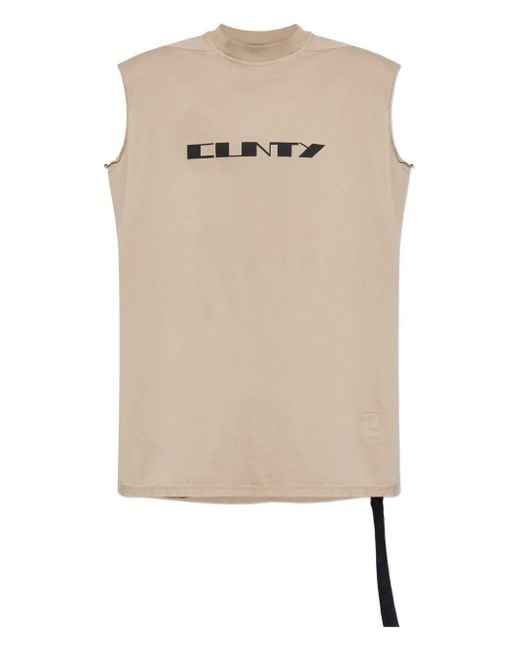 Rick Owens Trägershirt mit grafischem Print in Natural für Herren