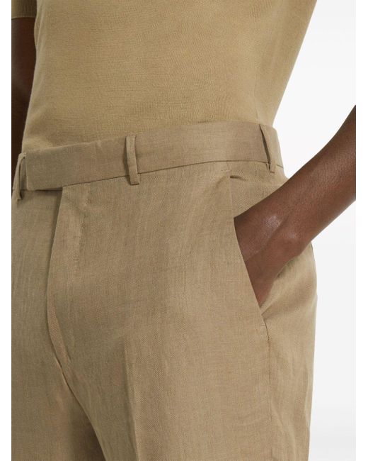 Zegna Natural Oasi Lino Linen Trousers for men