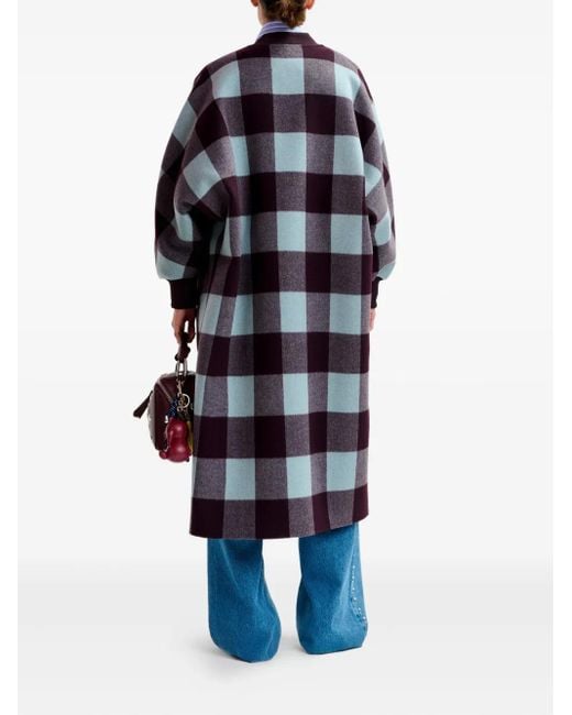 Cappotto A Quadri di Essentiel Antwerp in Blue