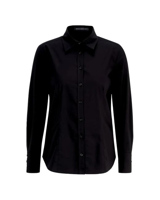 Betty Barclay Black Button-Down Long-Sleeve Shirt