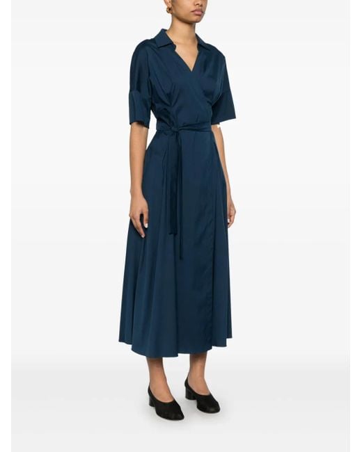 VIP【関税送料無料】希少 S MAX MARA DARK BLUE MOIRS DRESS S Max Mara Sarah Dress | Blue | FARFETCH