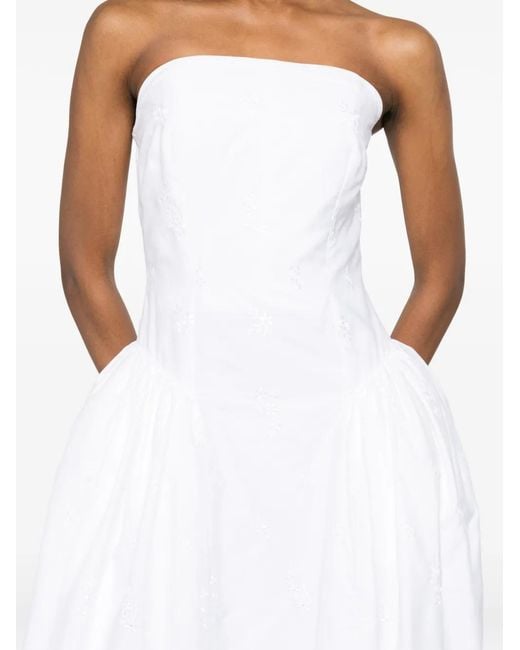 Simone Rocha White Embroidered Midi Dress