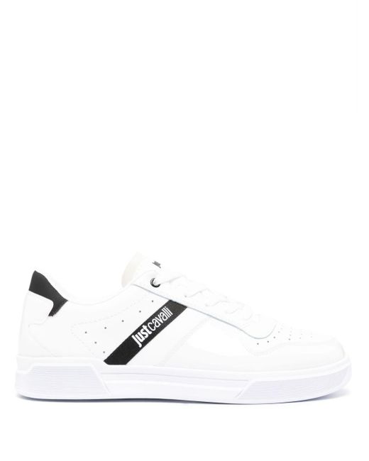 Just Cavalli Logo-print Panelled Sneakers in White for Men | Lyst
