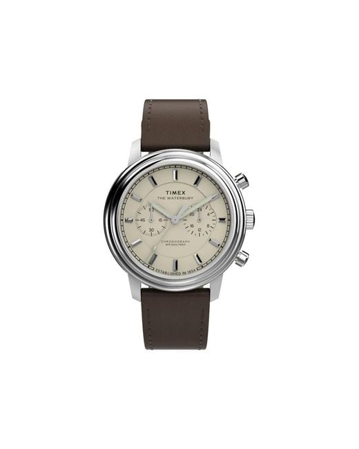 Timex White Waterburry 41Mm for men
