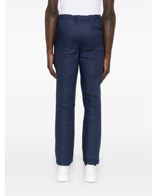 Pantalones de lino Kiton de hombre de color Blue
