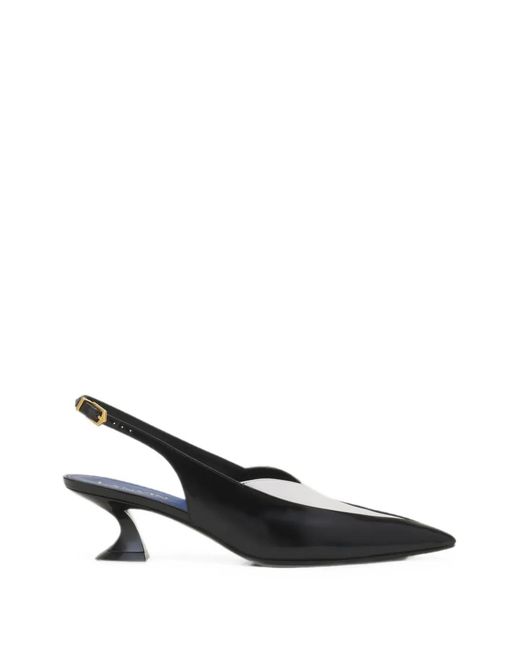 Lanvin Black Two-Tone Pointed-Toe Pumps