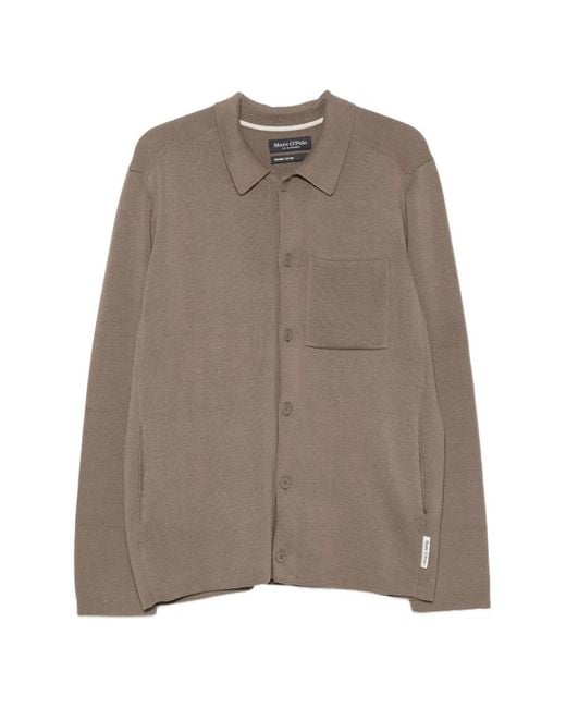 Marc O' Polo Brown Button-Up Cardigan for men