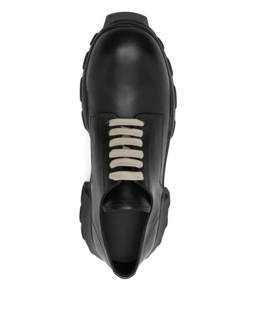 Rick Owens Black Bozo Tractor Derby Shoes for men