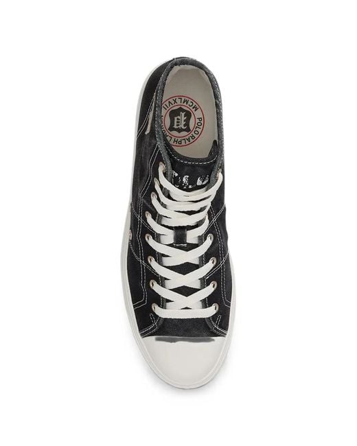 Polo Ralph Lauren Black Logo-Patch High-Top Sneakers for men