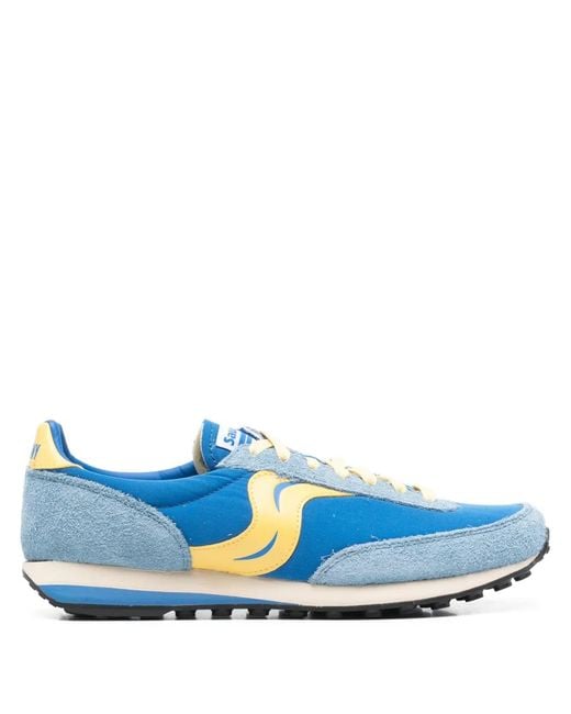 Saucony Blue Suede Logo Stripe Trainers for men