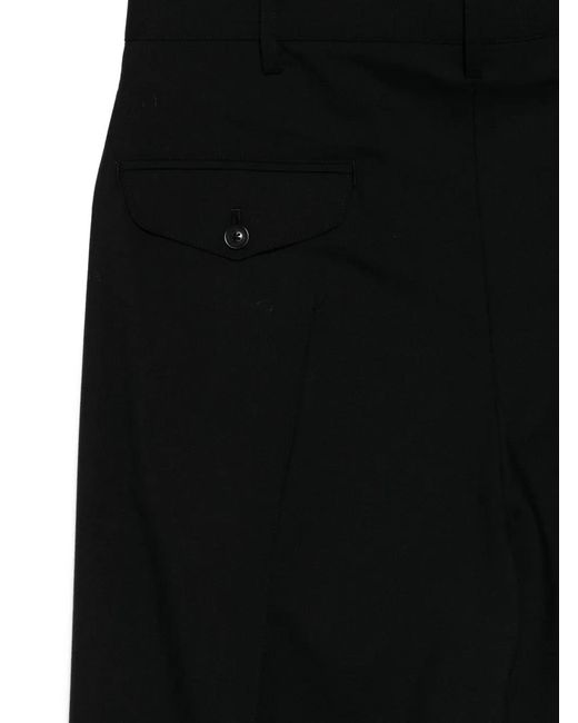 KHOKI Black Pleated Trousers for men