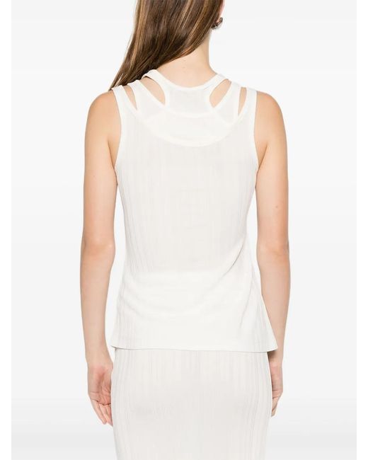 Viktor & Rolf White Triple Layer Tank Top