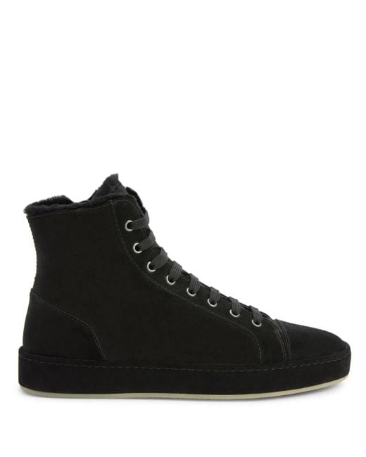Giuseppe Zanotti Black Gz-City Suede High-Top Sneakers for men