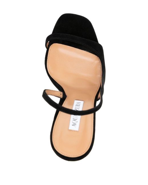 Aquazzura Black Rock Chic 105mm Suede Sandals
