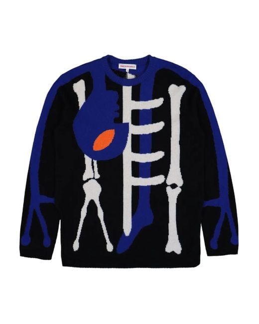 メンズ Walter Van Beirendonck Skeleton プルオーバー Blue