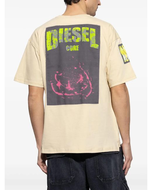 メンズ DIESEL T-boxt-slits-r8 Tシャツ Natural