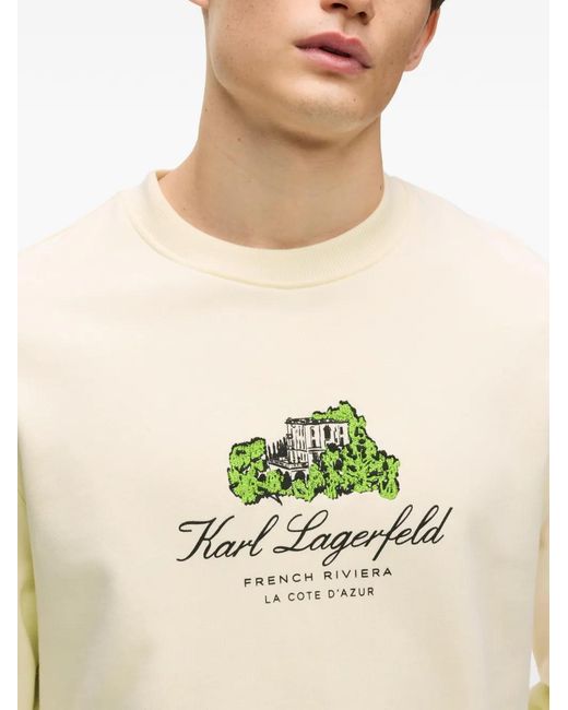 Karl Lagerfeld Natural Villa La Vigie Graphic Sweatshirt for men