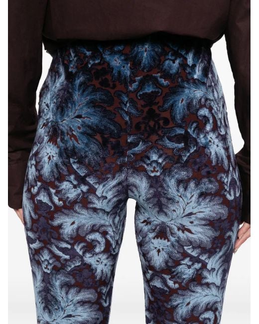 Etro Blue Abstract-Pattern Trousers