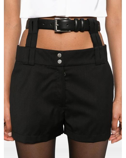Vestiaire d'un Oiseau Libre ベルテッド ショートパンツ Black
