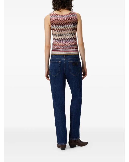 Missoni Blue Five-Pocket Cotton Bootcut Jeans
