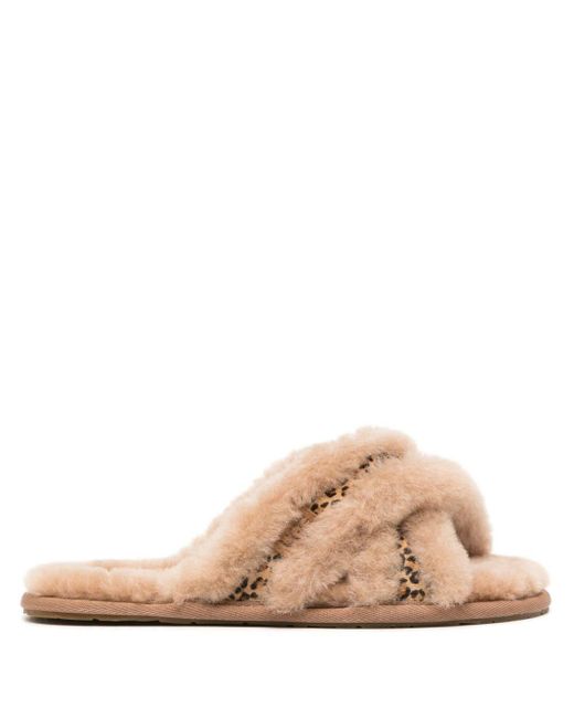 Ugg Natural Scuffita Speckles Shearling-lined Slippers