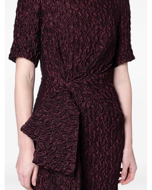 Roksanda Purple Syla Knotted-Waist Maxi Dress