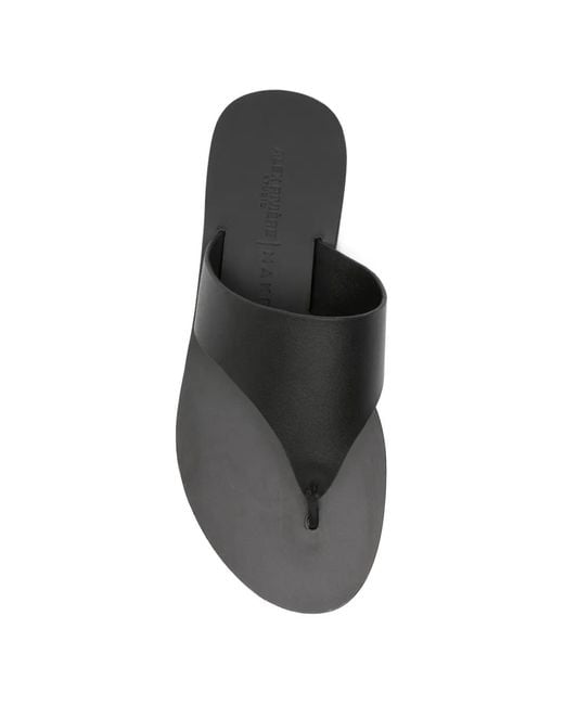 Manebí Black Thong-Strap Sandals