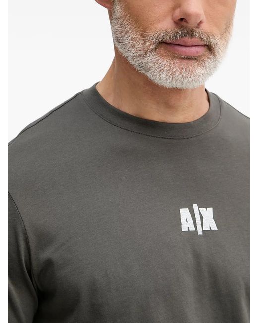 ARMANI EXCHANGE Natural Logo-Print Short-Sleeve T-Shirt for men