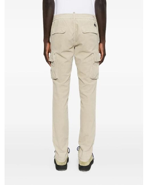 Mason's Natural Drawstring Cargo-Pocket Trousers for men