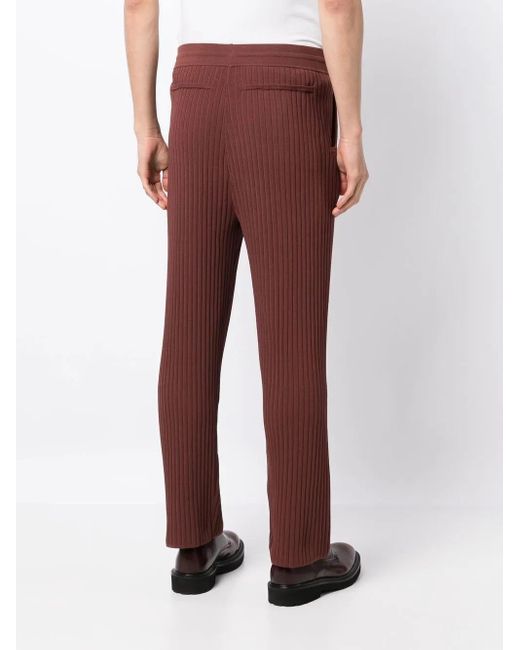 Nanushka Geribbelde Broek in het Red voor heren