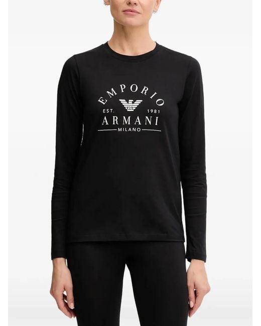 ARMANI EXCHANGE Black Long-Sleeve T-Shirt
