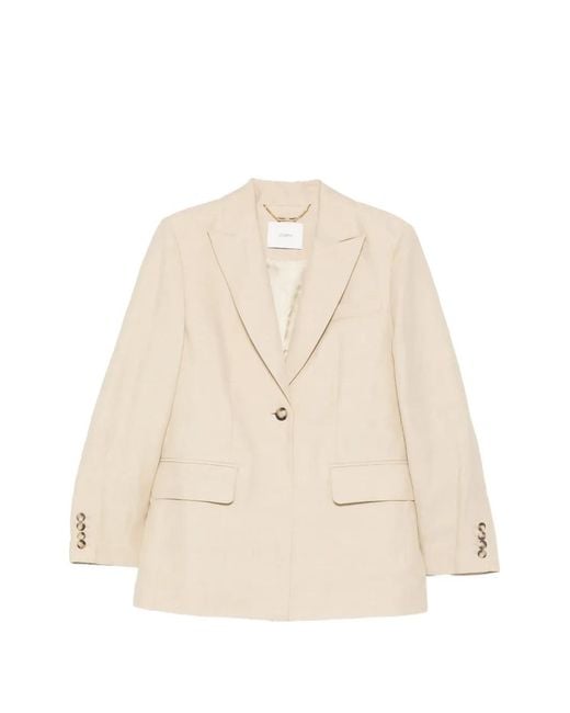 Joseph Natural Buttoned Single-Breasted Blazer