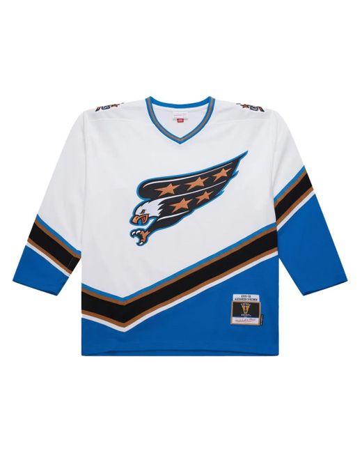 メンズ Mitchell & Ness 2005-2006 Alexander Ovechkin Washington Capitals Power Play "white" ジャージ Blue