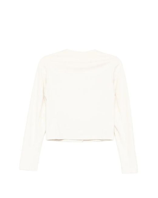 James Perse White Brushed Knit Jacket