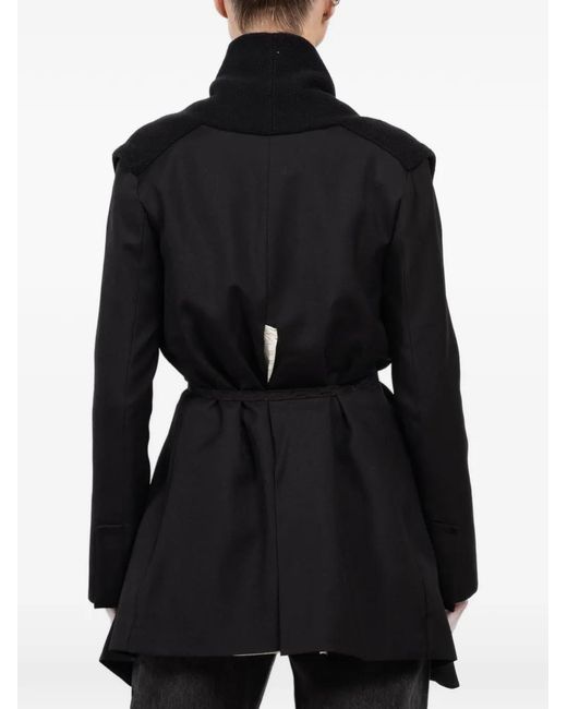 Ibrigu Black Asymmetrical Kimono Jacket