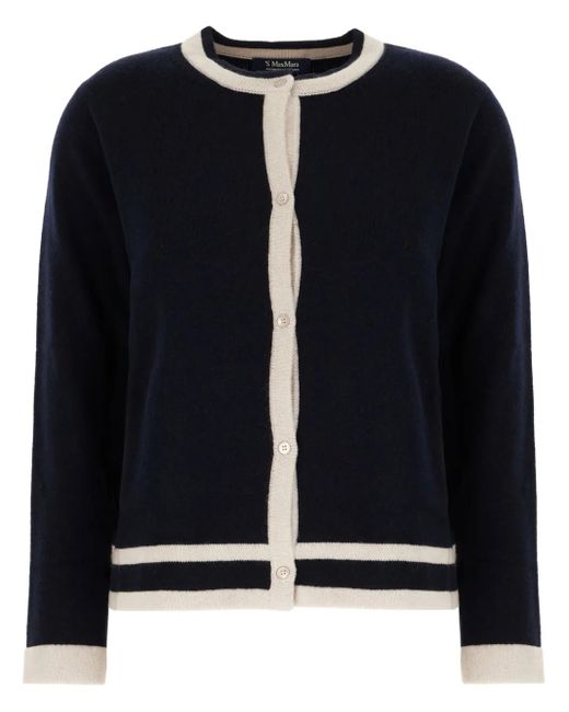 Max Mara Vest Met Contrasterende Afwerking in het Black