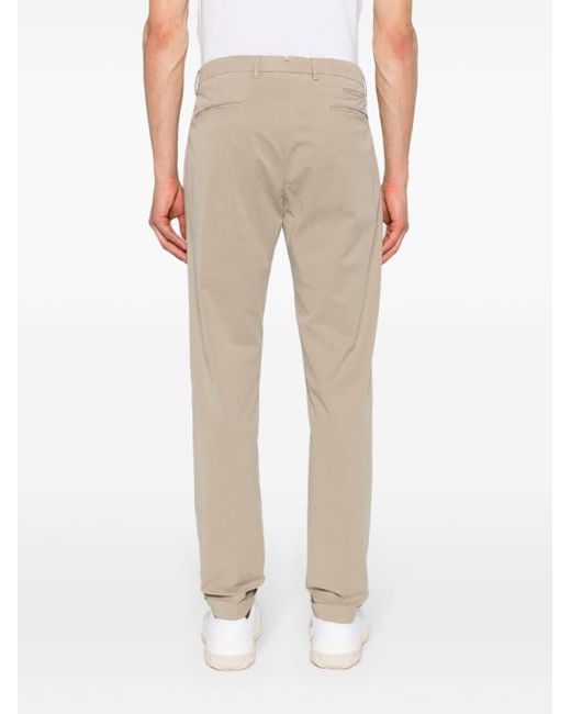 Pantalones chinos ajustados de talle medio Briglia 1949 de hombre de color Natural