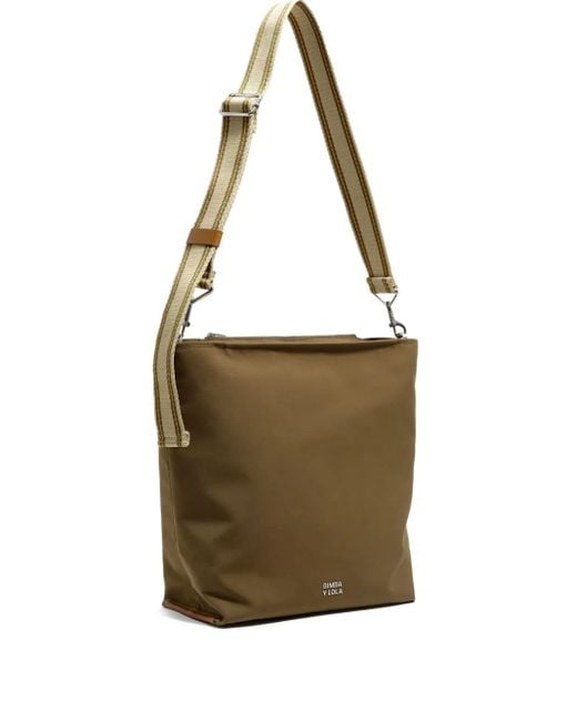 Borsa A Tracolla Carlino Grande di Bimba Y Lola in Metallic