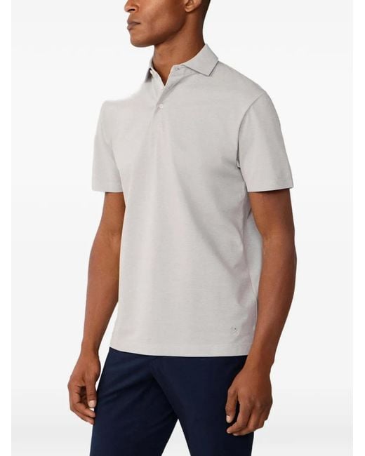 Hackett White Oxford Pique Short-Sleeve Polo Shirt for men