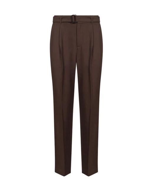 Jonathan Simkhai Brown Elvis Belted Pleated Tailored Trousers for men