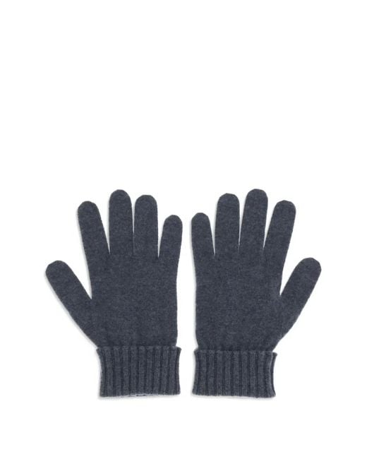Gucci Blue Logo-Pattern Gloves for men