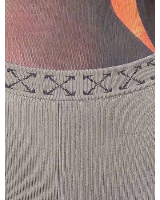 Off-White c/o Virgil Abloh Gray Arrow-Waistband Trousers