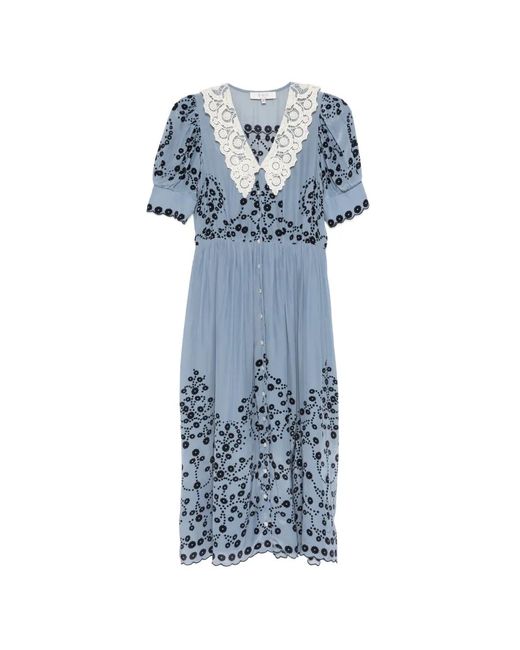 Sea Blue Frances Floral-Print Midi Dress