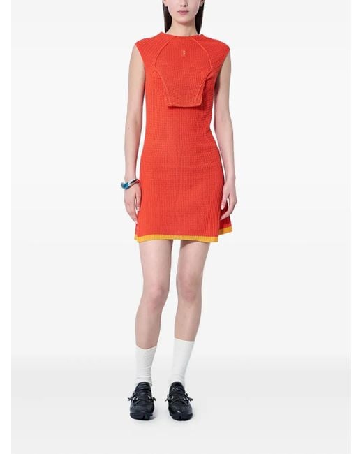 Kiko Kostadinov Textured Knit Sleeveless Dress