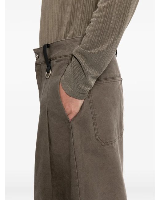 TEAM WANG design Gray Reset Wide-Leg Jeans