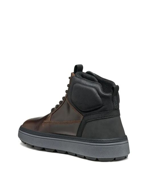 Geox Brown Bottines Spherica Ecub-1.1 Abx À Empiècements for men